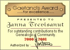 Gaetano's Award